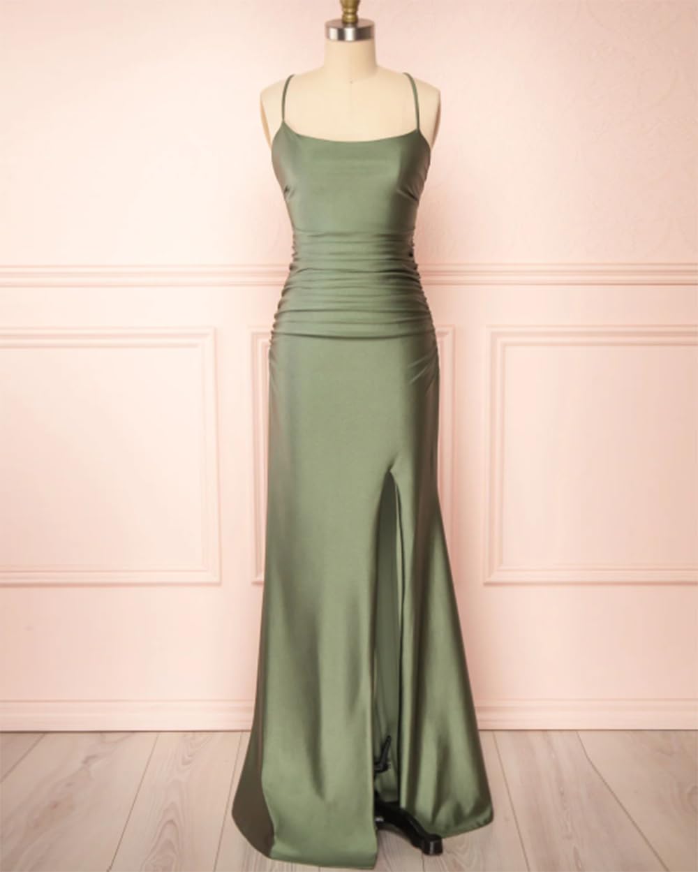 Prom Dress with Split Long Party Dress for Women Square Collar Evening Gown